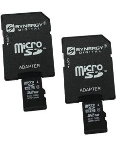 LG L33L Cell Phone Memory Card 2 x 32GB microSDHC Memory Card with SD Adapter (2 Pack)